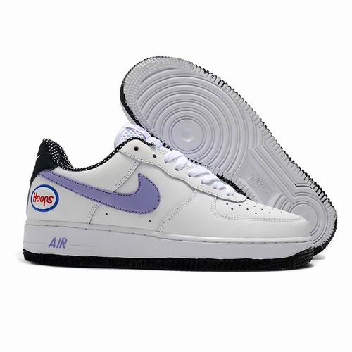 Cheap Nike Air Force 1 White Purple Red Shoes Men and Women-64 - Click Image to Close